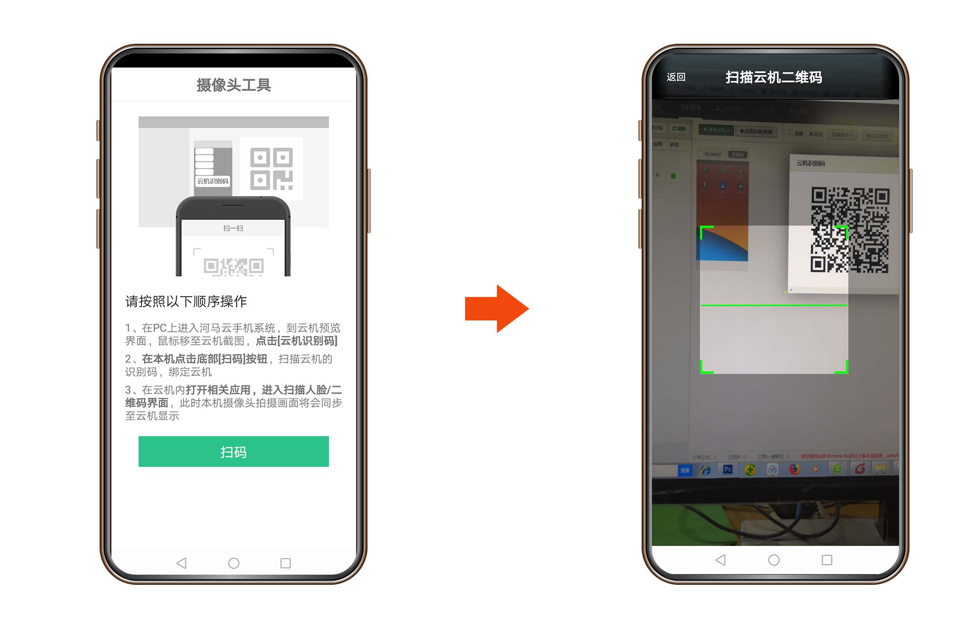 云手机扫码调用摄像头